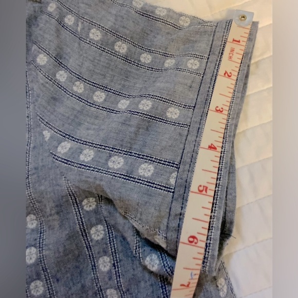 Max Studio Chambray Embroidered Collard Shirt Dress - Picture 8 of 12